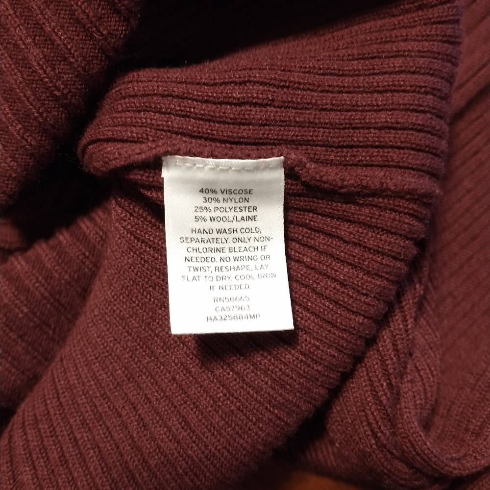 Halogen Mixed Rib Crew Neck Long Sleeve Sweater - Picture 3 of 4